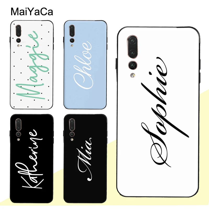 Personalized Signature Name Custom Monogram Case For Huawei P20 P30 Pro P40 P10 Lite Mate 30 20 10 Lite P Smart 2019 Z