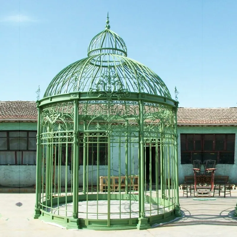 Large Outdoor Hot Sale Wrought Iron Birdcage Gazebo