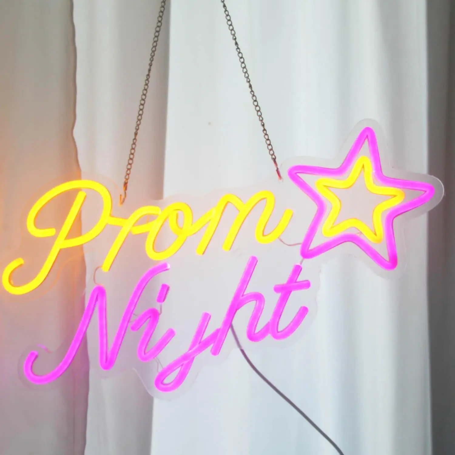 Prom Night Neon Sign USB Dimmable LED Lights For Graduation Homecoming Dance Event Party Background Wall Art Decor Night Light