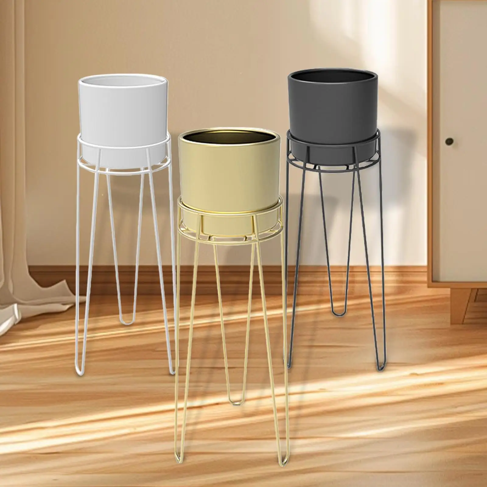 Metal Planter Pot with Stand Metal Stands Geometric Vases Flower Rack Modern Centerpieces Wedding Flower Stand for Engagement