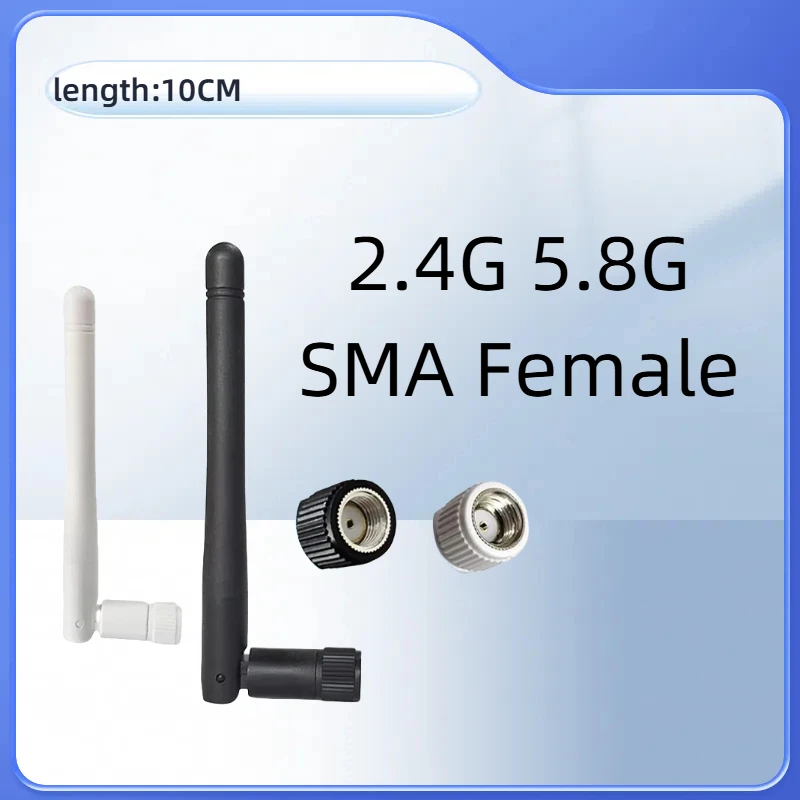 

10 шт./лот двухдиапазонная 2,4G/5,8 ГГц Wi-Fi антенна RP SMA антенна беспроводной маршрутизатор усиление антенны 3dBi SMA женская охранная сигнализация