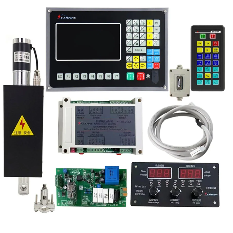 

Plasma Controller Kit Starfeng Sf2100c Cutting Machine Series + Sf-hc25k + Sf-rf06a Remote Control + Lift Jykb-100-dc24v-t3