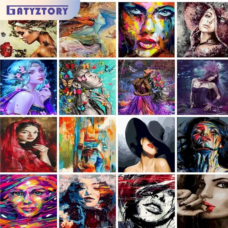 

GATYZTORY DIY Paint By Numbers For Adults Figure Oil Painting By Numbers For Adults Women Modern Home Wall Decor Diy Gift