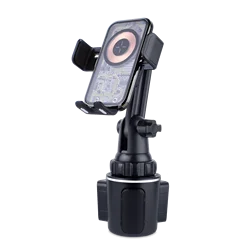 Universal Car Cup Phone Holder Mount Qi Wireless Fast Charger  Automatic Infrared Smart Sensor Clamping Mount Stand