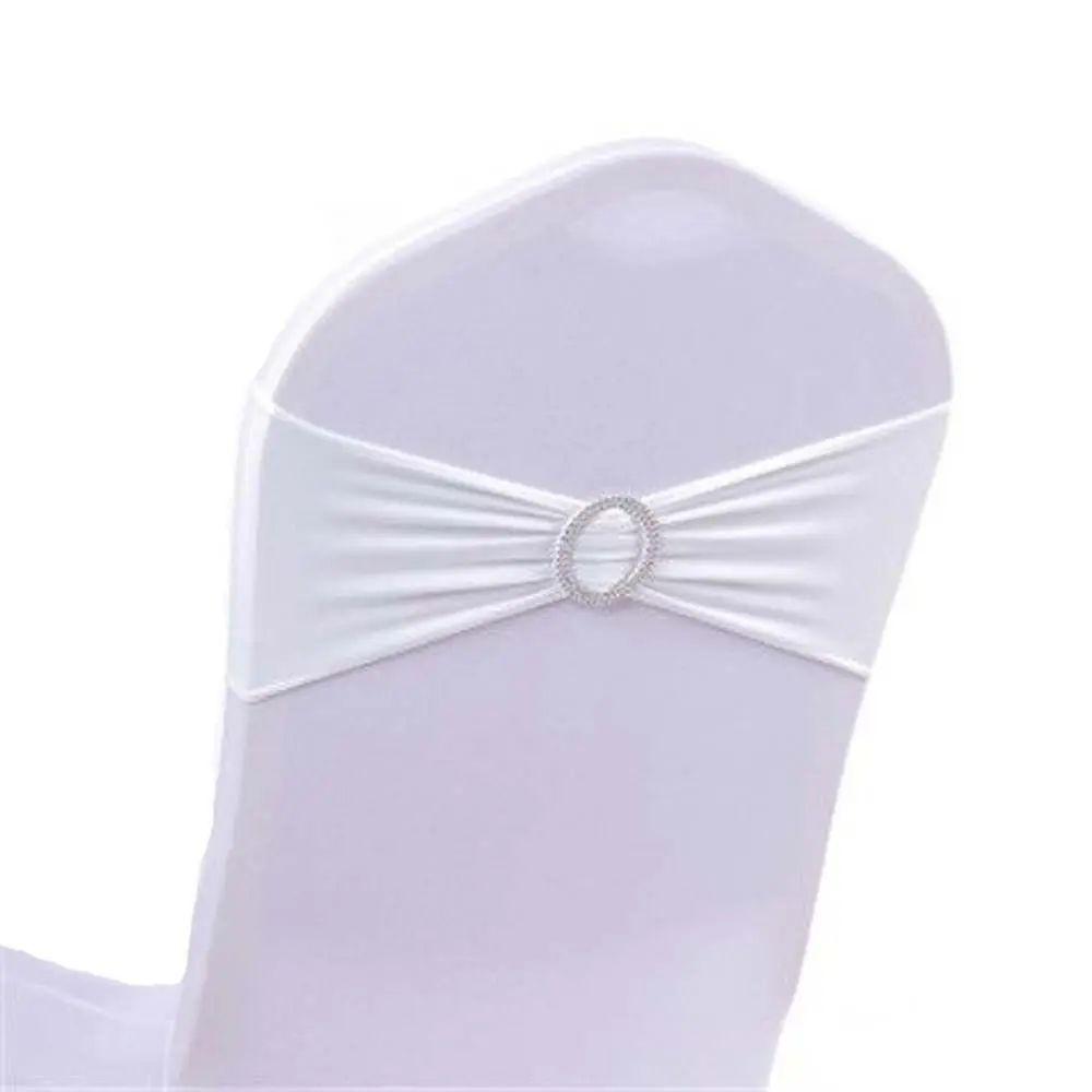 

10Pcs Elegant Chair Bowknot Ribbon Decors Modern Wedding Decoration Buckle Reusable Vintage High Elastic Chair Sash Bow Home