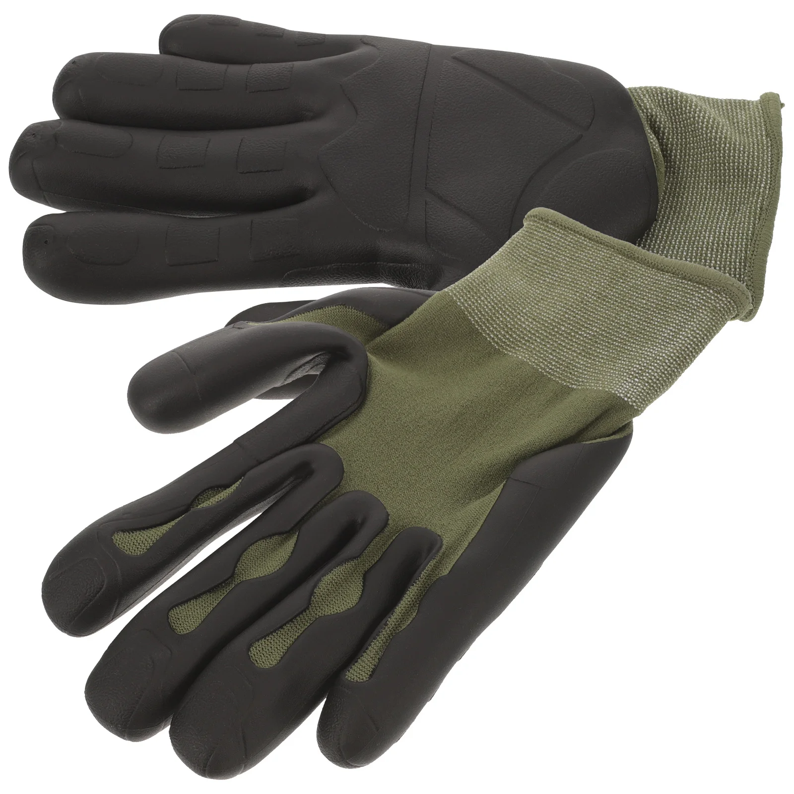 زوج واحد من القفازات الواقية للرجال، متينة ومقاومة للاهتراء، مقاومة للأحماض والقلويات، تصميم مريح، مناسب للصناعة