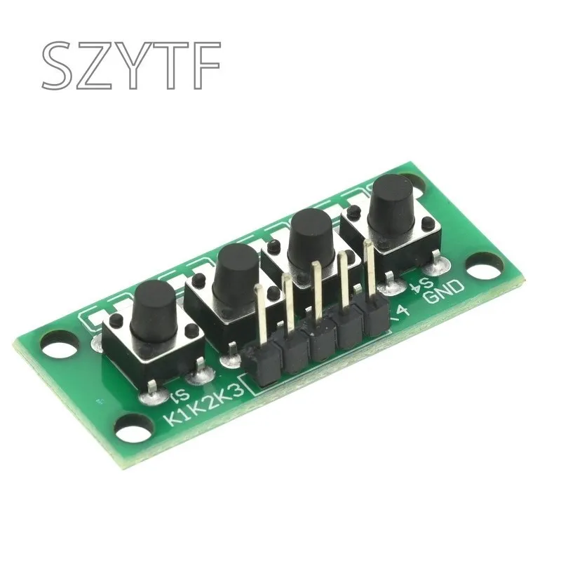 DIY Kit 1x4 4 Independent Key Button Keypad Keyboard Module Mcu For Arduino Student Class Design Graduation Project Experiment