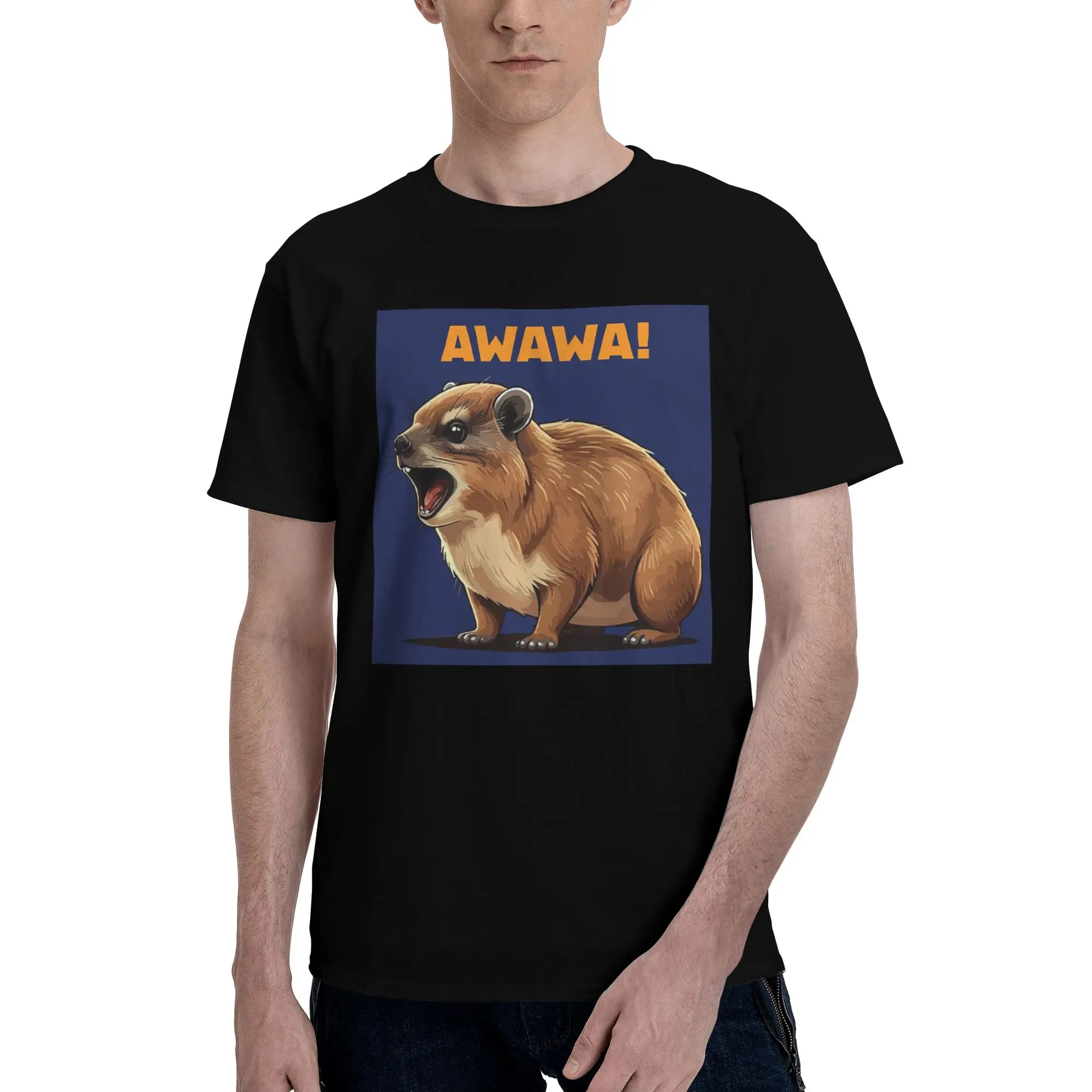 

Rock Hyrax Lover Awawawa Groundhog Dassi футболка из 100% хлопка мужские забавные футболки мужские с круглым вырезом с коротким рукавом S-6XL