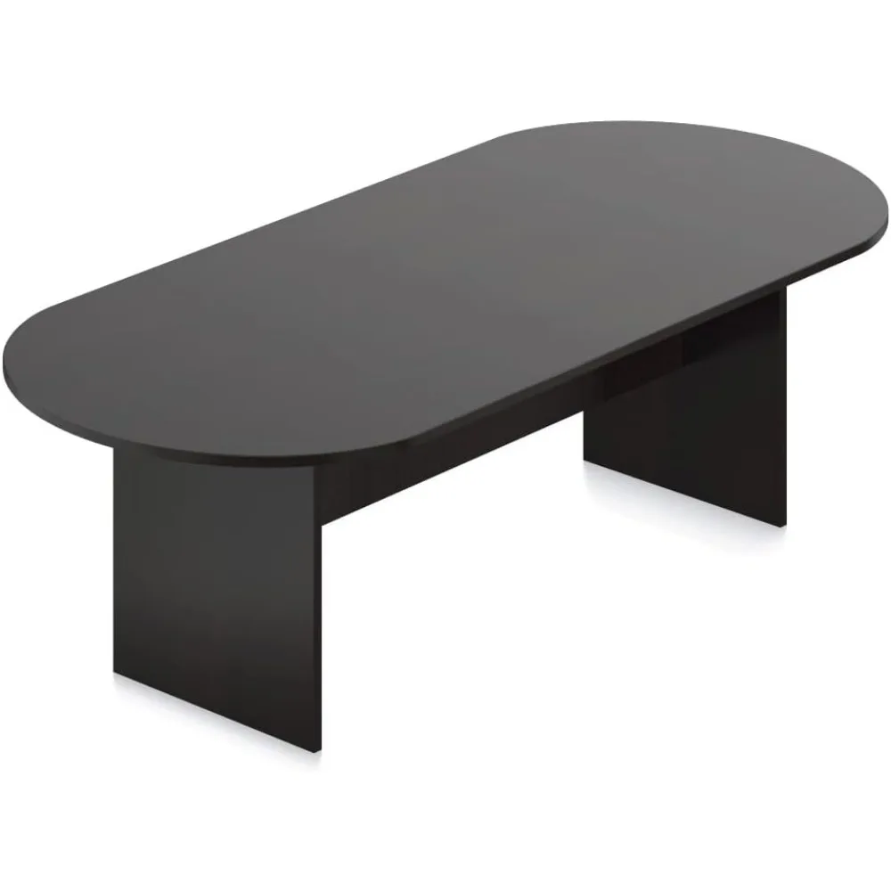 Conjunto de mesa de conferência e cadeiras, espresso cereja escura, cinza artesanal, noz mogno, GOF 6ft, 8ft, 10ft, G10900B