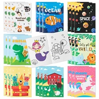 24 Uds. Estilos mixtos libros para colorear arte DIY Kits de pintura creativa libros temáticos espaciales de verano para actividades suministros de dibujo