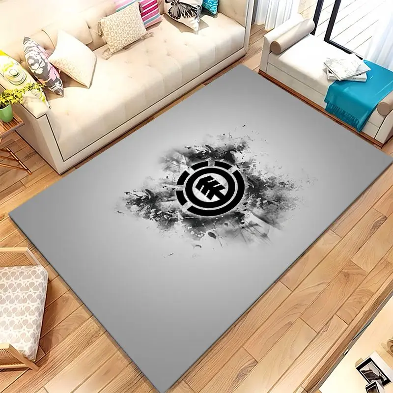 Fashion Boardsport Logo E-Element Skateboards Non-Slip Large Area Rug for Living Room,Bedroom Carpet Mat for Sofa,Home Decor