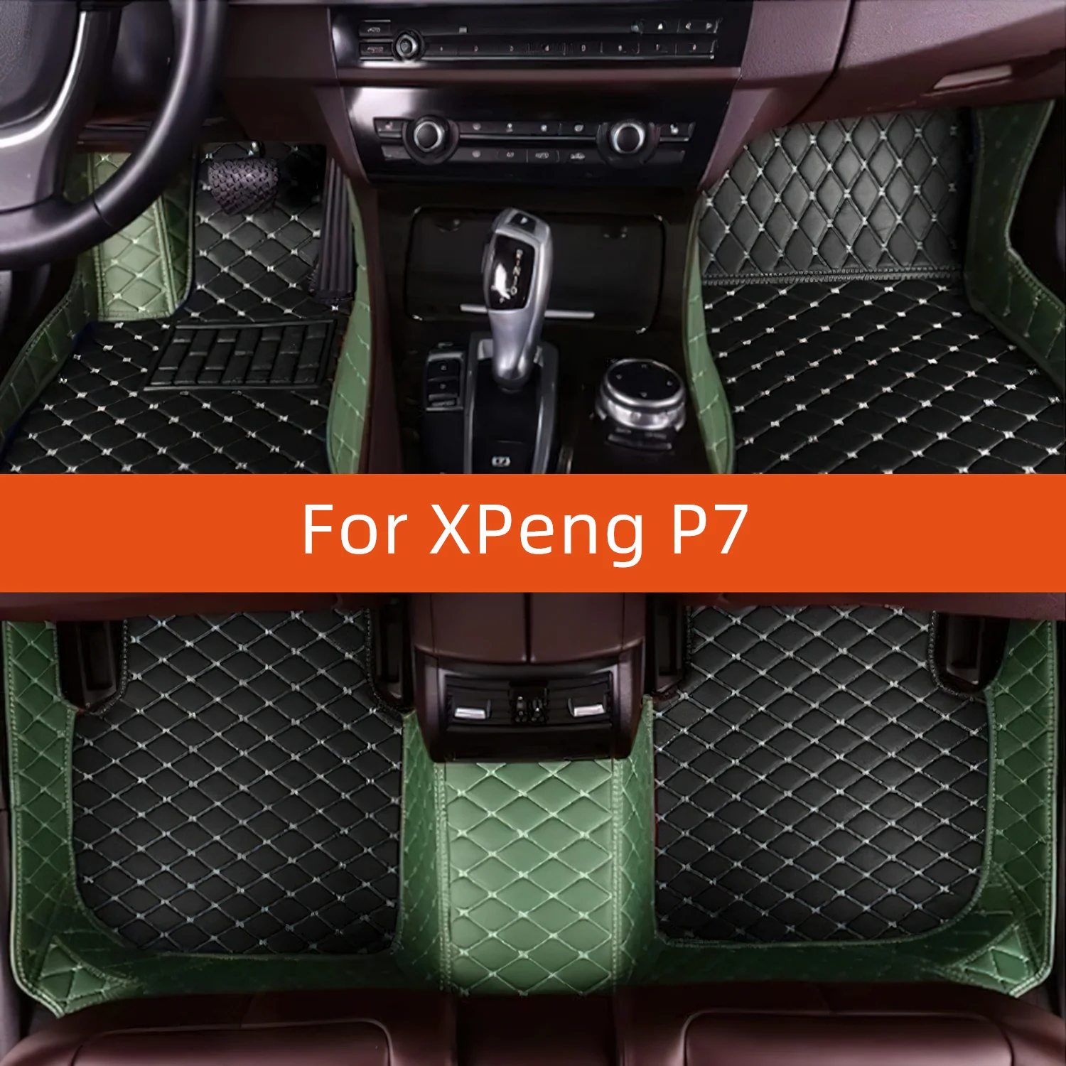 

Custom Leather Car Floor Mat For XPeng P7 2020 2021 2022 2023 2024 2025 2026 2027 Car Mat Interior Accessories