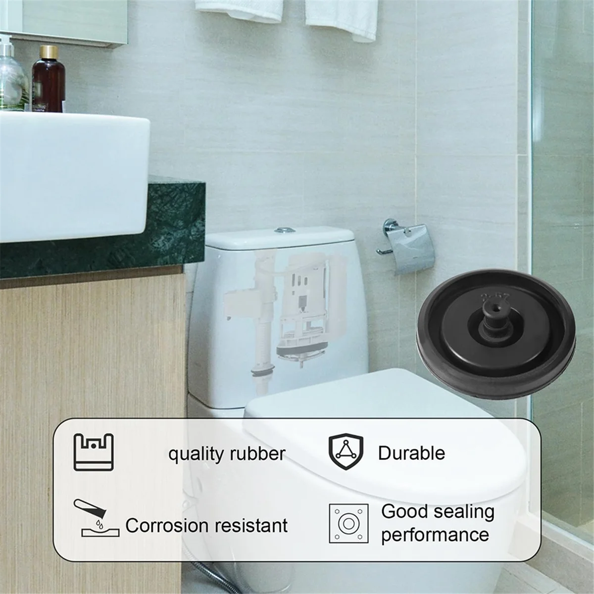 ABNJ 5pcs Toilet Fill Valve Seal Replacement Parts for -83143, Toilet Tank Fill Valve Rubber Seal