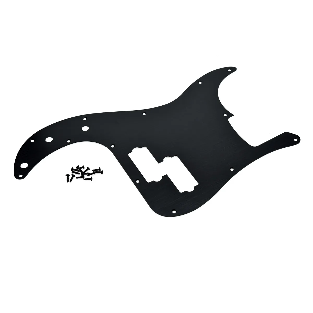 KAISH 13-Hole Metal Aluminium Anodized Precision Lefty P Bass Modern Style Standard Pickguard Fits American Fender P Bass Silver