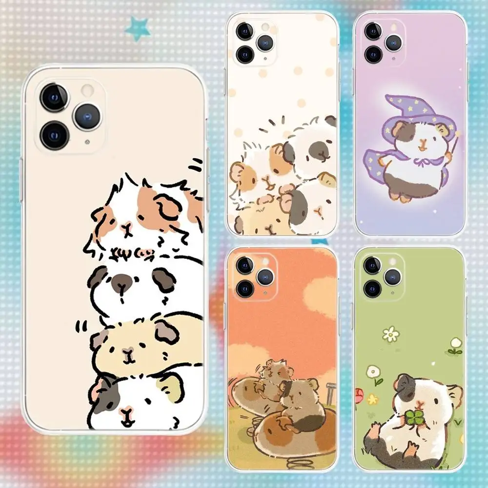 

Cute Hamster Mouse Phone Case For iPhone 17,16,15,14,13,12,11 Pro,Max,Plus,Air,X,XS,XR,SE,Mini Transparent Soft
