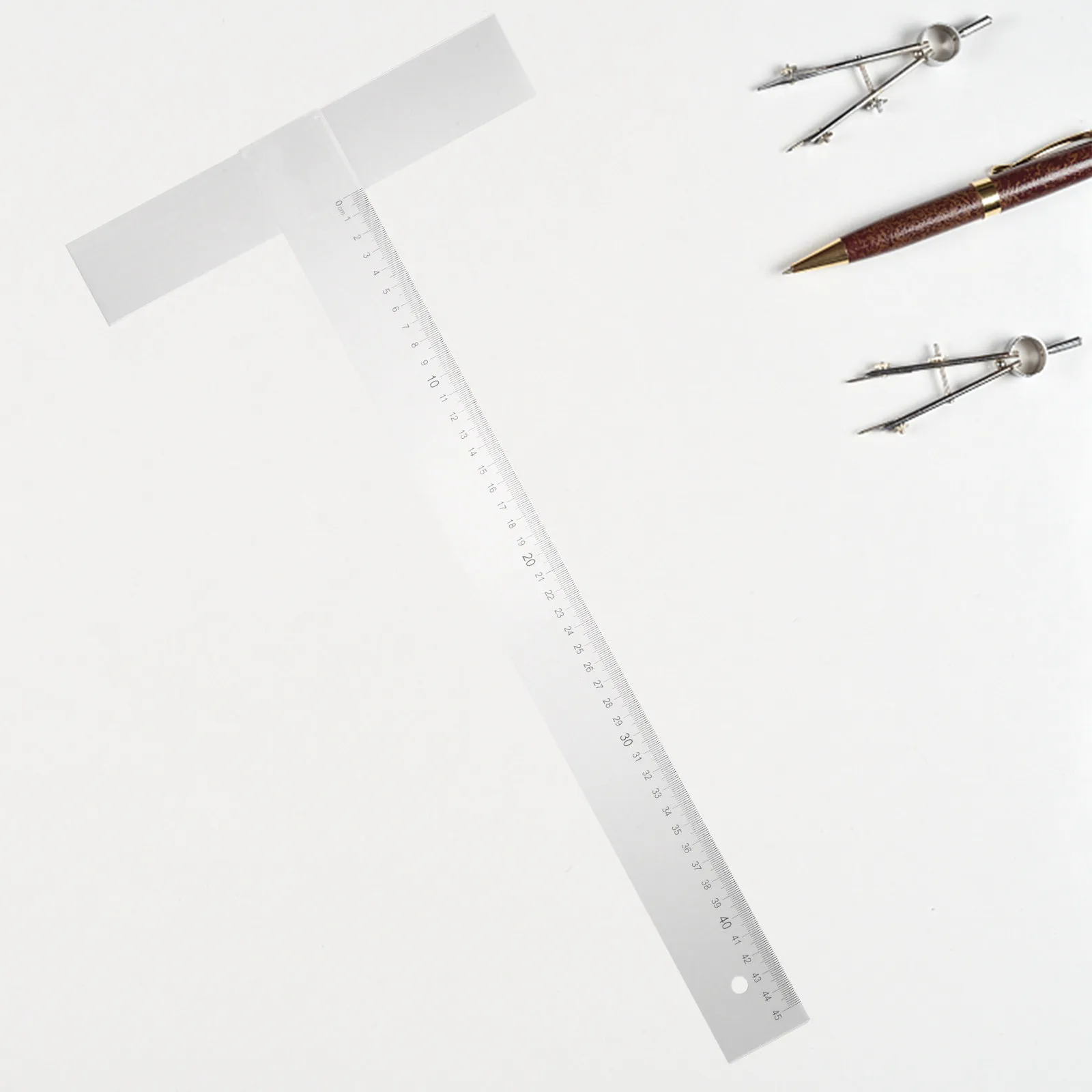 T Ruler 18 Inch Sturdy Crafting Square Lightweight Drafting Parallel Woodworking Measuring Tool Portable Precision Carpenter