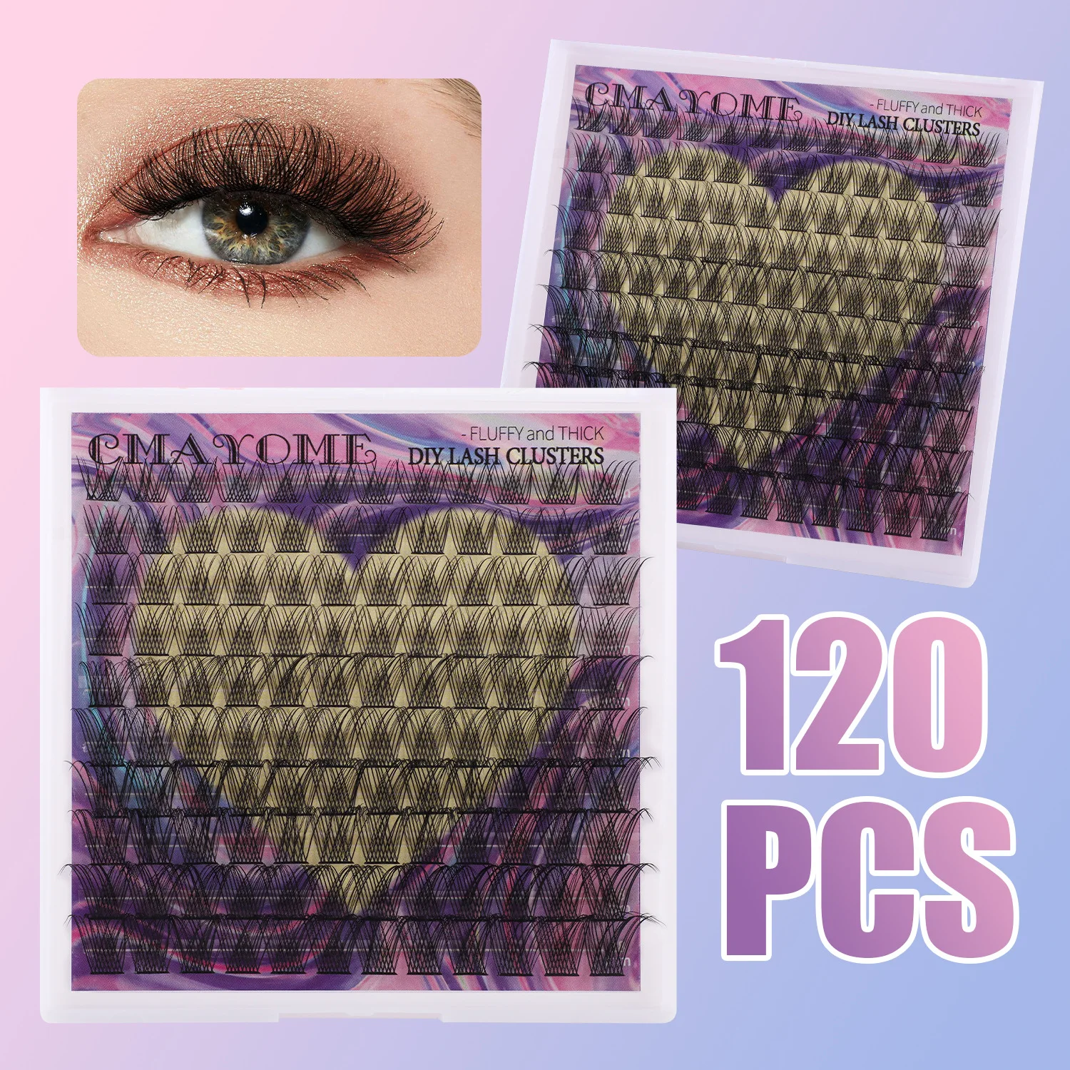lash clusters kit False Eyelash Clusters Fluffy Thick And Dense Single Eyelash Book Clusters Extended DIY Home Use