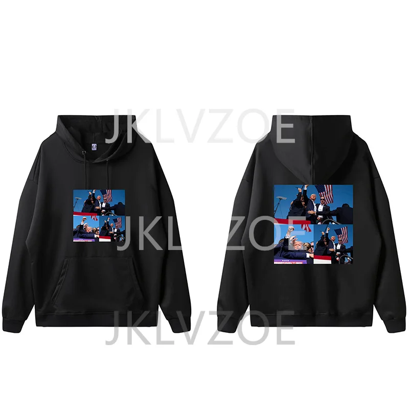 

Trump Printed Sweatshirt Pure Cotton Long Sleeved Hoodie Unisex Loose Round Neck Oversized Street Fashion Casual Sports Shirt