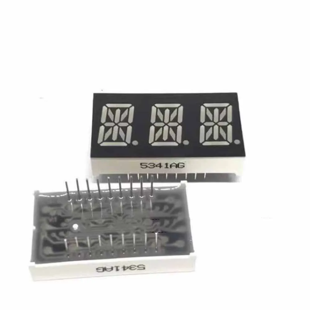 50Pcs Red Yellow Green 0.54 Inch 14 Segment LED Display 3 Digital Tube Module Common Anode /Cathode