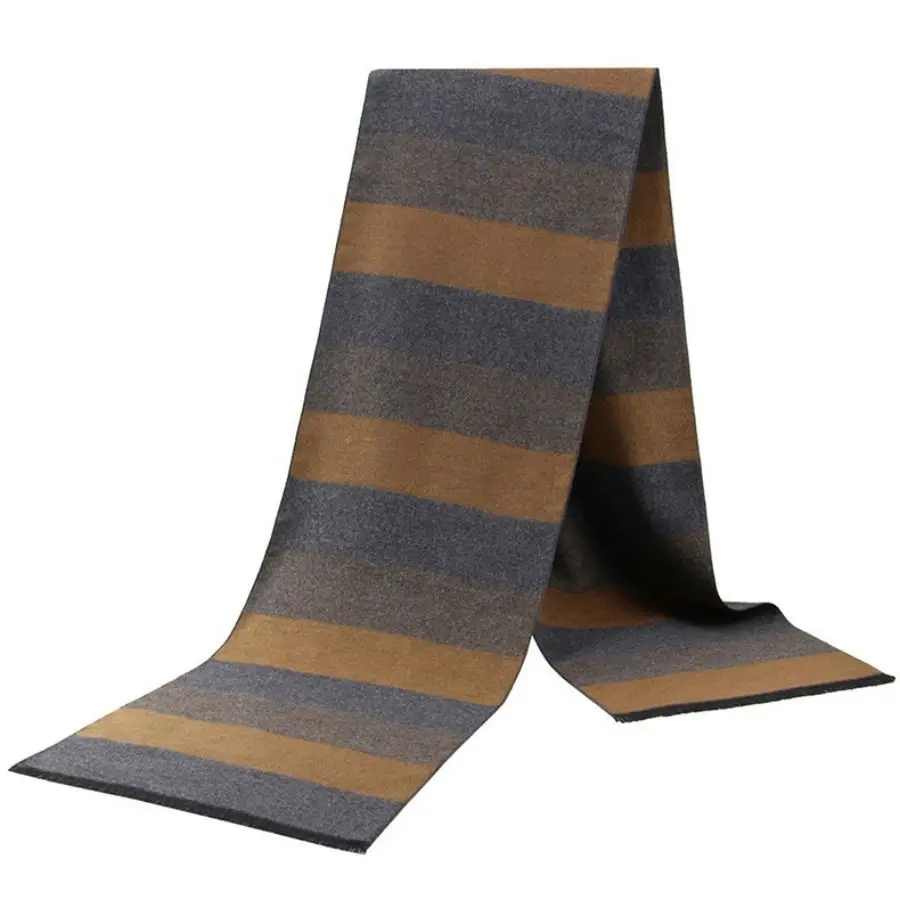 1pc Winter Sjaal Voor Mannen Geruite Streep Paisley Imitatie Kasjmier Elegante Jacquard Sjaals Dubbelzijdig Warm Winddicht Hals Snood