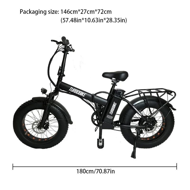 

--Electric Folding Bicycle 48V500w Electric Bicycle Off-road High-end Mountain Power Motorcycle Snow Fertilizer Tire Battery Ca