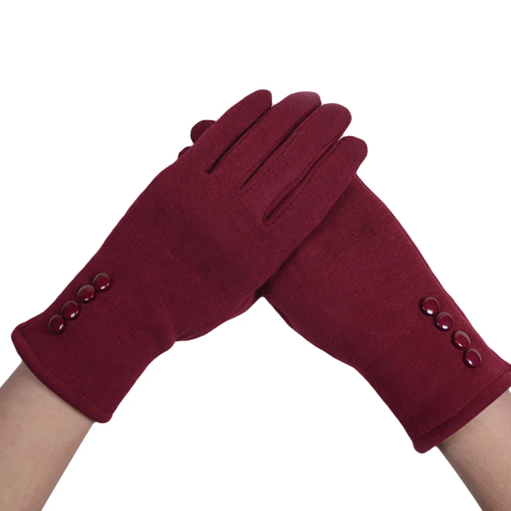 

Steering Wheel Gloves Touch Screen Warm Free Size Women Abrasion-resistant Anti-splashing