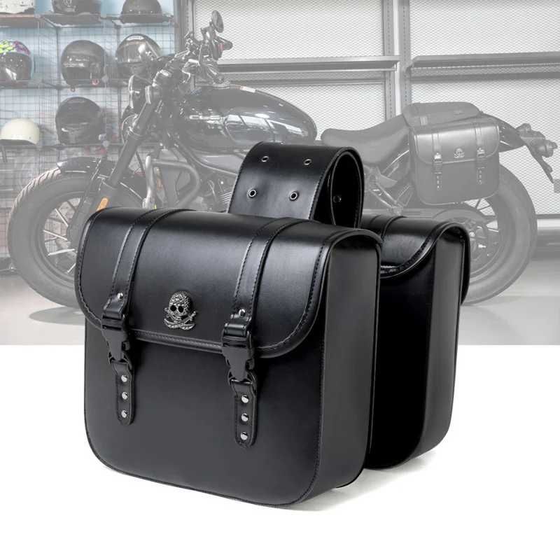 Motorcycle Side Bags for Harley Cruiser Touring Saddlebag Waterproof Luggage Panniers Tool Storage Pouch