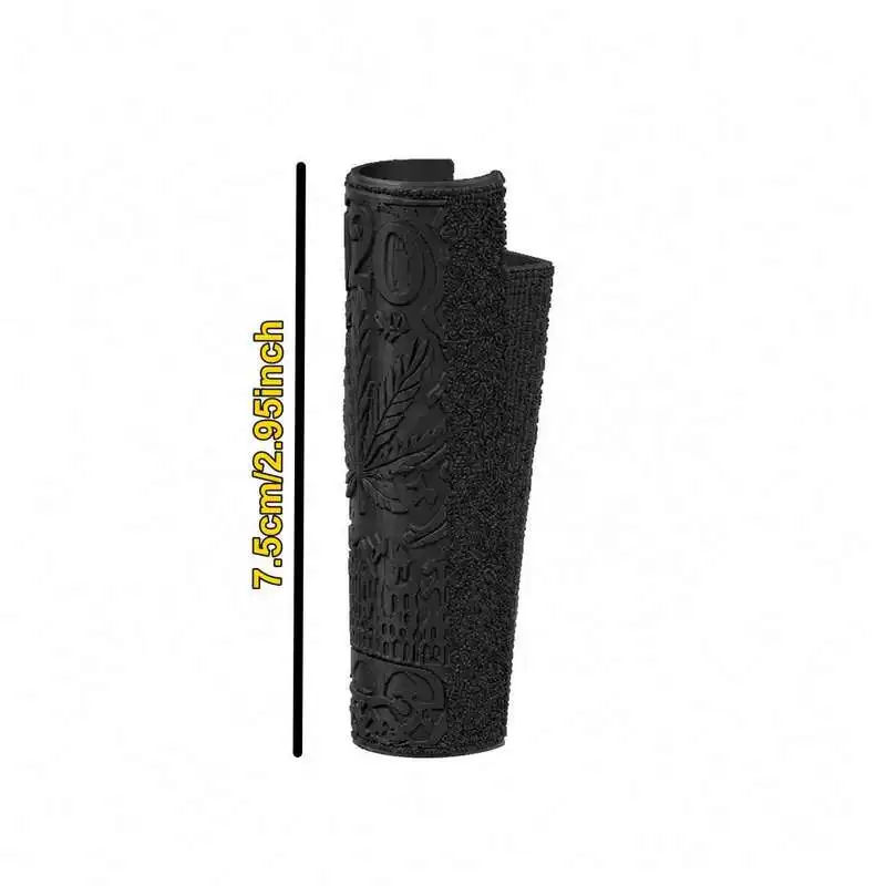 Embossed Texture Lighter Sleeve Patterned Lighter Protective Case Portable Pocket Smoking Gear Organizer Cover