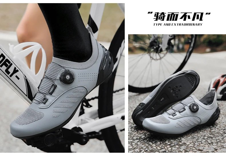 Professionelle SPD Cleat MTB Fahrradschuhe für Herren und Damen, atmungsaktiv, verschleißfest, rutschfest, leicht, Speed Dirt Mountainbike-Schuhe – Detail 16