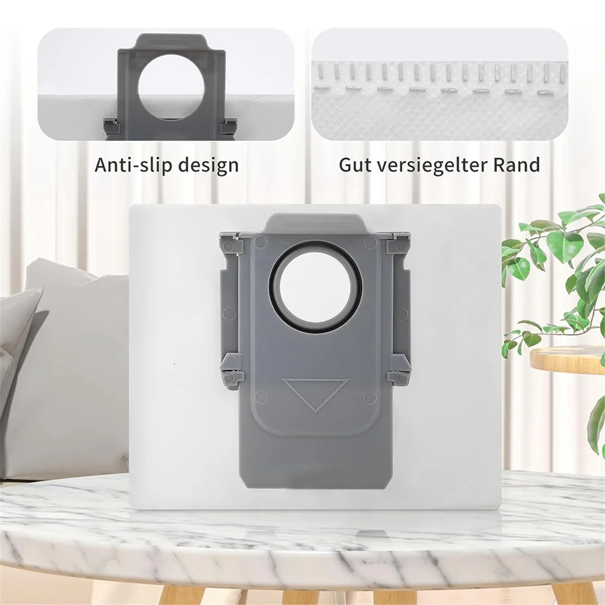 12 قطعة أكياس الغبار بديلة لـ Roborock S8+ /S8 Pro Ultra / S7 MaxV Ultra / Q5 / Q5+ / Q7+ / Q7 Max + حقيبة المكنسة الكهربائية