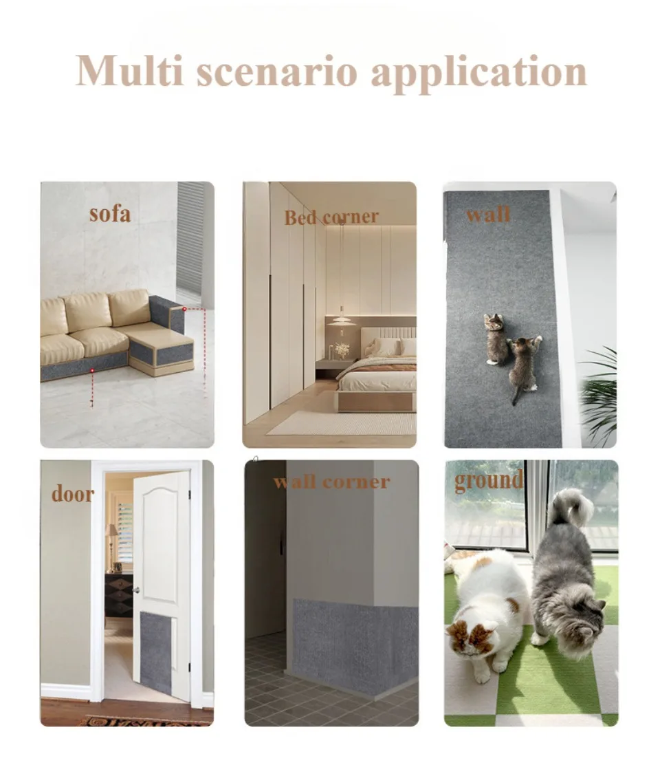 Zuschneidbarer selbstklebender Teppich für Katzen, Kratzbrettwand, Anti-Katzen-Kratzbrett, Sofa, DIY-Katzen-Kratzbrett, Sofa-Schutz, Pfoten schärfen – Detail 10