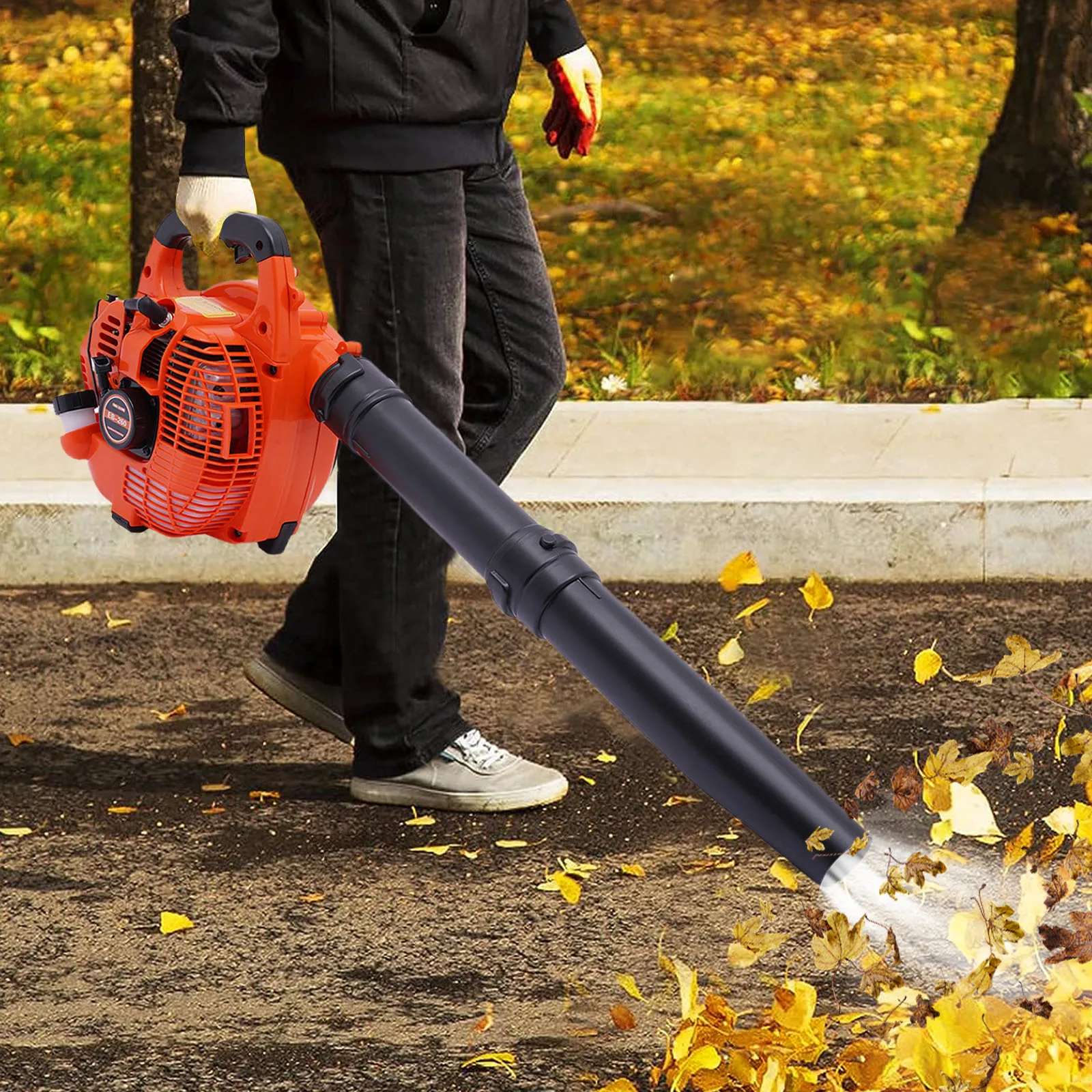 360° 2-Stroke Protective Mesh Housing Gas Powered Leaf Blower Handheld Cordless Blower for Dust Blowing and Sanitation Cleaning