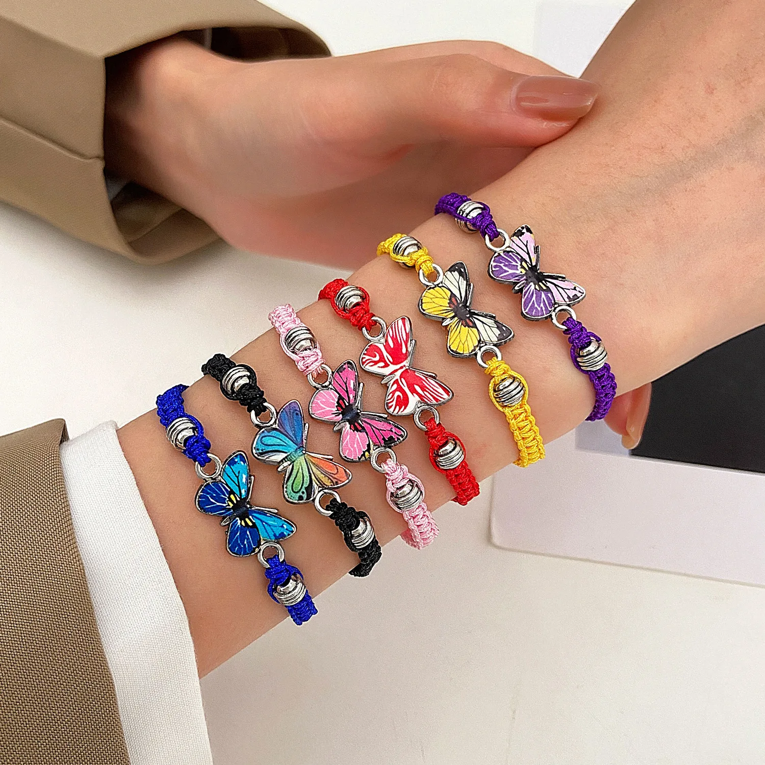 

yellow bracelet White Multicolor Tibetan Bracelet Alloy Accessories for Women Man Handmade Rope Jewelry