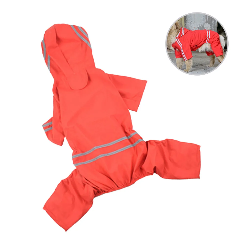 

Waterproof Pet Raincoat Dog Hoodie Breathable Lightweight 4xl Red Small Dogs Reflective Jacket Unique Eye-Catch Fashion