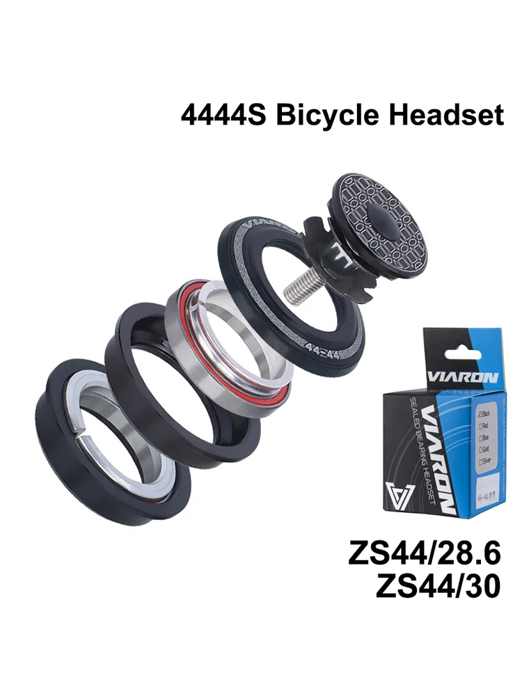AliExpress NONE 4444S MTB Road Bicycle Headset 44mm ZS44 1-1/8" 28.6mm Straight Tube Fork Mountain Road Bike Frame Low Profile Semi-Integrated