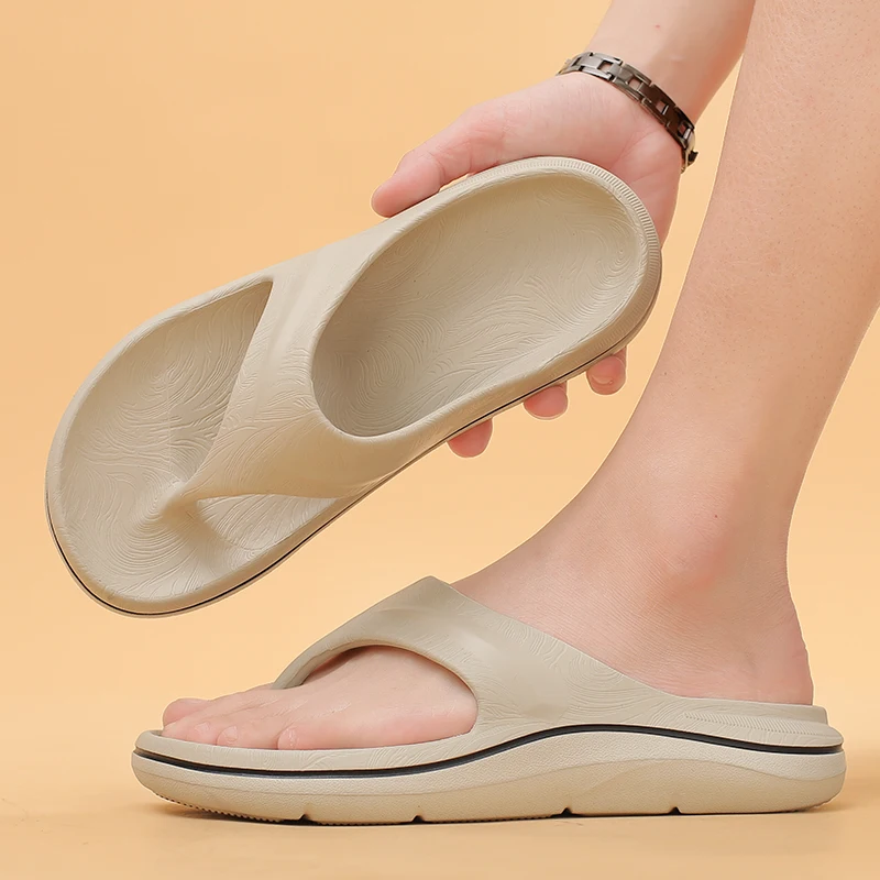 Unisex Arch Support Flip Flops 4CM Thick EVA Platform Thong Sandals Cushioning Comfort Flipflops Non Slip Beach Walking Slippers