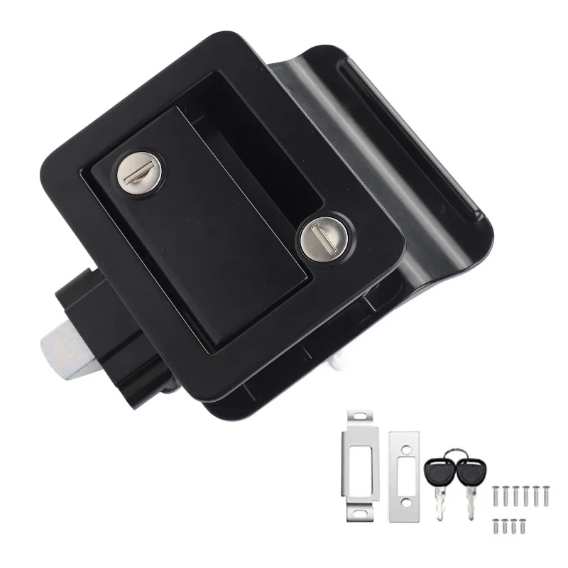 

Комплект замка для входной двери автофургона из цинкового сплава — сменная дверная защелка с 2 ключами, прочная конструкция для туристических прицепов, кемперов, автофургонов