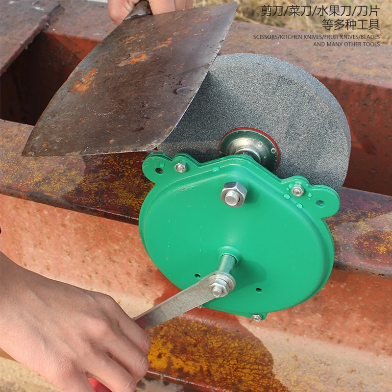 

6 Inches Hand Grinder Desktop Household Small Knife Grind Machine Industrial Grade Manual Scissors Polishing Wheel Grinding
