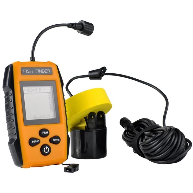 TL88E,Fish Alarm Finder,Portable Sonar Beam 200Khz,Water Depth 100 Meters,Smart Professional Detective,With LCD Display,1pc