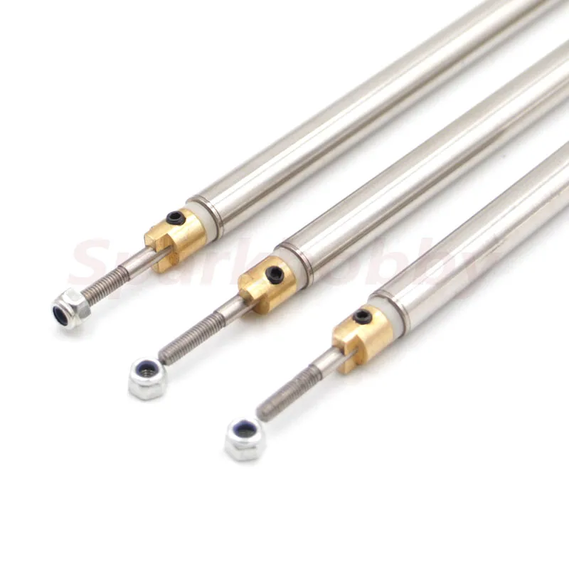 2PCS RC Boat Strut 3mm Shaft Assembly Stainless Steel Drive Kit Harding with Sleeve Marine Prop Shaft Ship Model DIY Parts