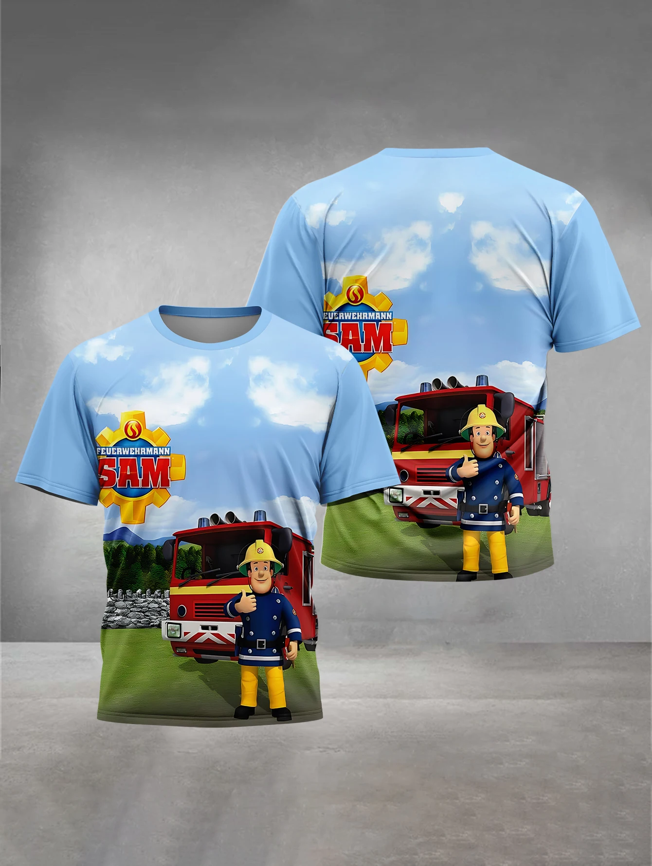 3D Print Baby Clothing 5 to 14 Years Male Outdoor Clothes for Cartoon Firemans sams Children Boy Girl Child T-Shirt Top Shirts