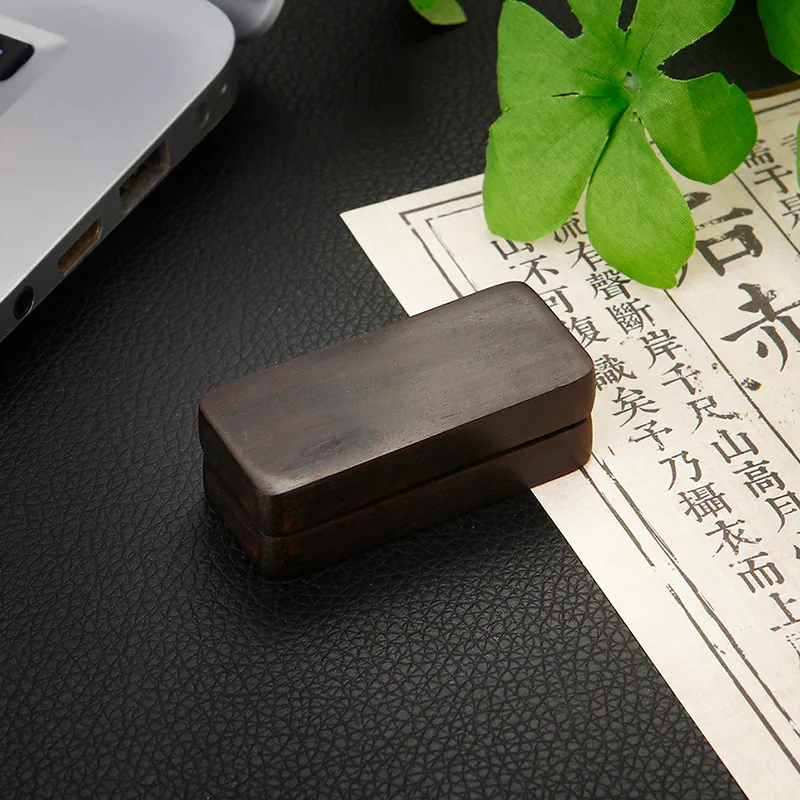 Black Sandalwood Fidget Push Slider Wooden Magnetic Slider Card Mini Sensory Toy Sound Wave Decompression EDC Adult Haptic Toy
