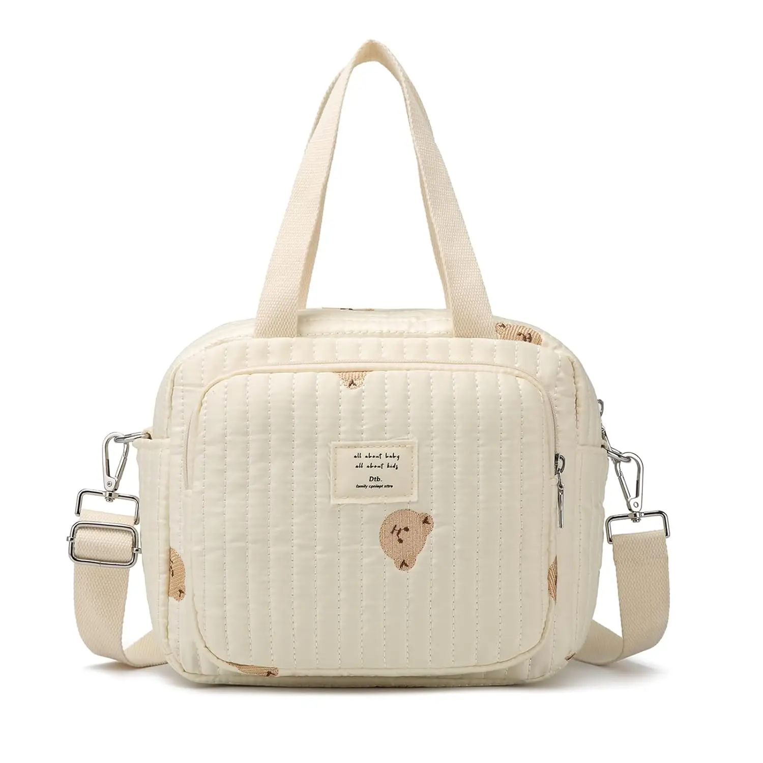 

Многофункциональные сумки для детских подгузников с медведем, дорожная детская сумка для мальчиков и девочек, хлопковая многоразовая сумка с милым медведем для мамы и папы