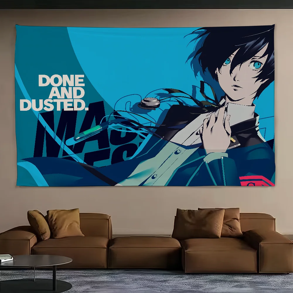 Klassische coole Reload P-Persona 3, Reload-Wandteppich-Hintergrund, hängendes Tuch, Schlafzimmer, Raumdekoration, ästhetischer Wandteppich, Wandparty
