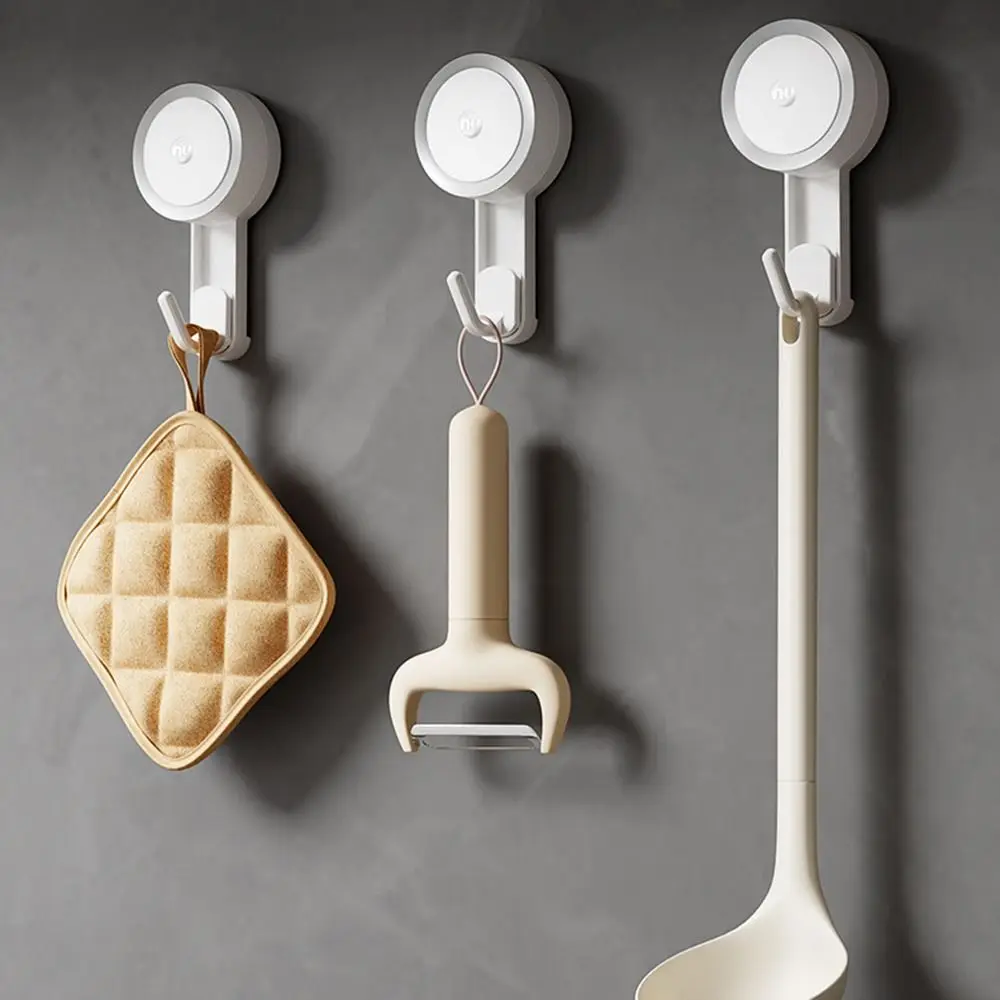 Immagine 4: Nuovi Ganci a Ventosa per Bagno, Resistenti e Senza Foratura, Appendiabiti da Parete Riutilizzabile, Gancio per Chiavi