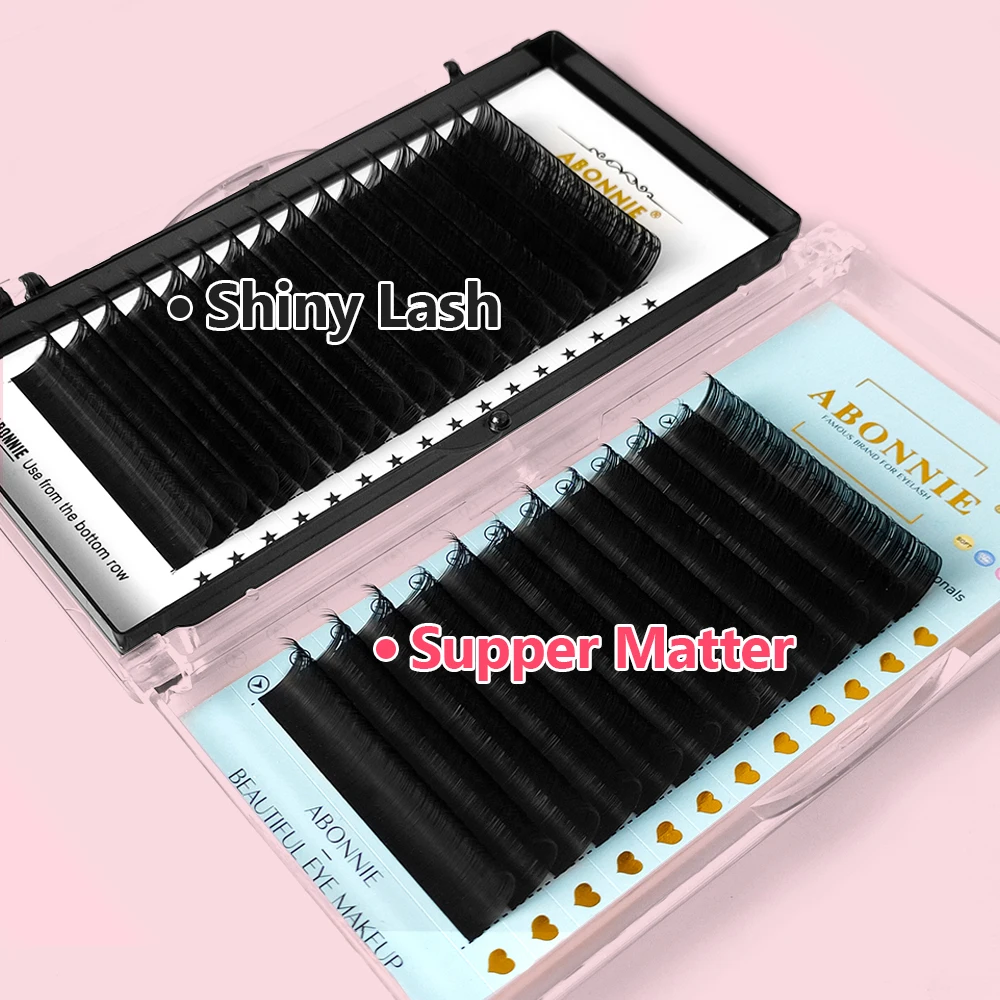 Abonnie Cashmere Classic Lashes Matte Black Volume Eyelashes Extenisons Premium Individual Cilios Supplier