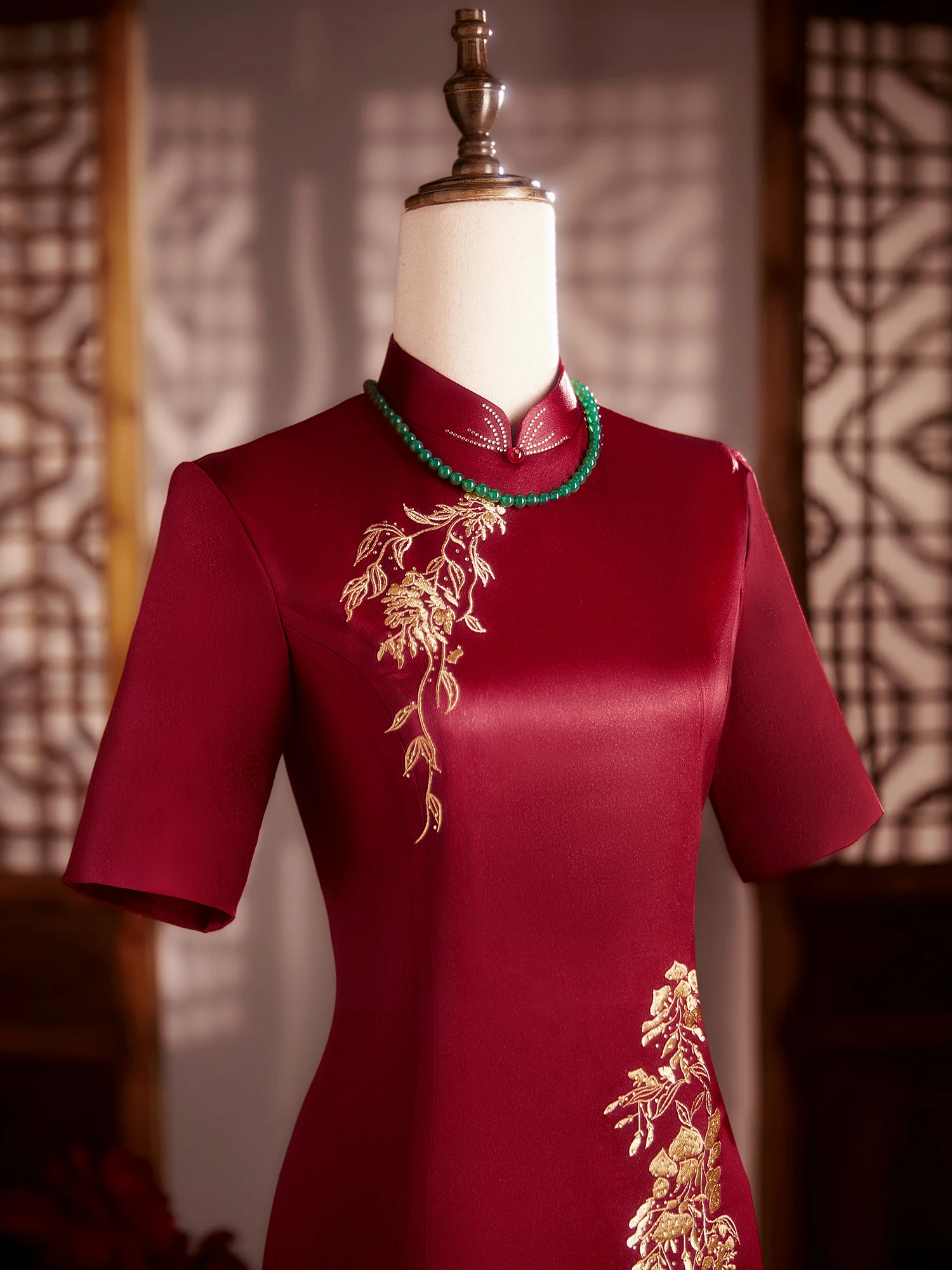 

Ele Embroidered Wedding Dr Mom Can Wear Regularly Luxury Sensation Celebration Evening Gown ort Sve