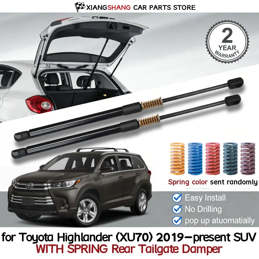 

2pcs Rear Pop out Auto Open With Die Springs Damper Trunk for Toyota Highlander (XU70) 2019-present SUV Tailgate Gas Struts