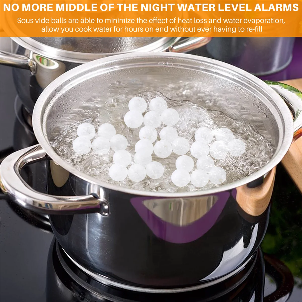 Sous Vide Cooking Balls Free 20mm 250 Balls with Mesh Drying Bag for Cookers Water Bath Cooking and Sous Vide Container