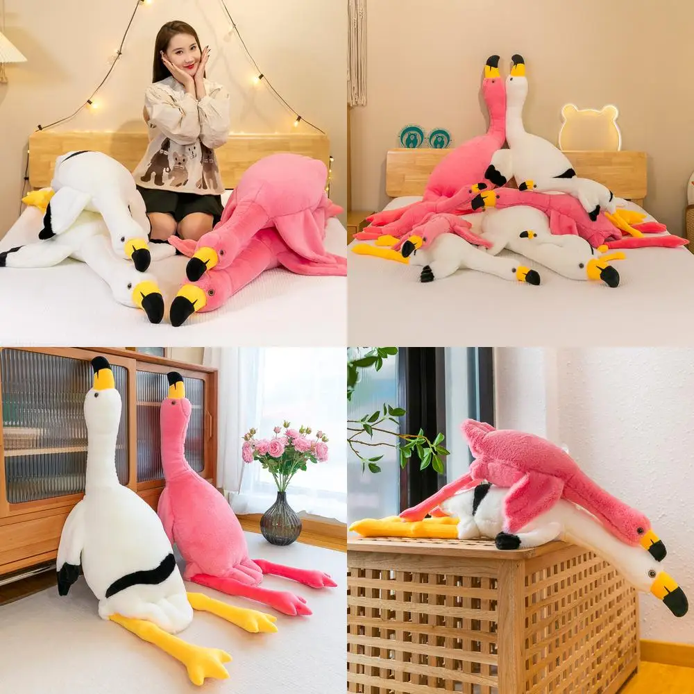 

Лидер продаж, 160 см, кавайная плюшевая игрушка, фламинго, мягкая кукла, милая приятная подушка для детей, подарок на день рождения, мягкая наполненная кукла для девочек, плюшевая кукла